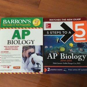 barron’s and 5 steps to a 5 ap biology book